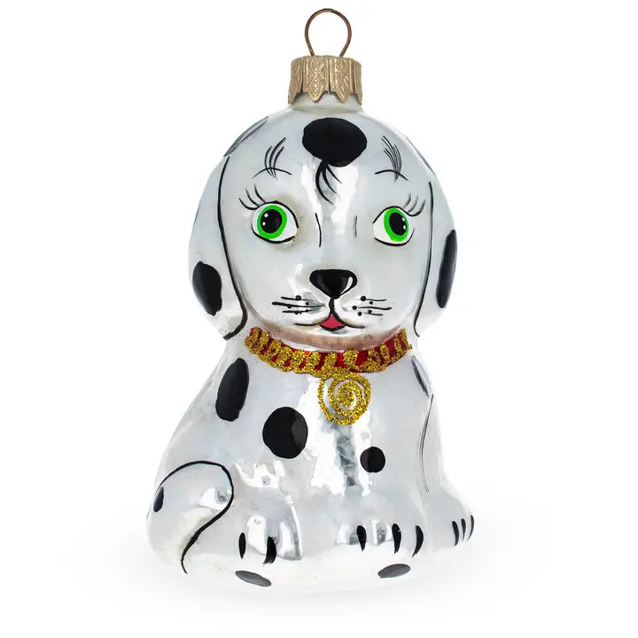 Dalmatian Puppy Glass Ornament