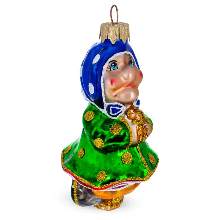 Baba Yaga Glass Ornament